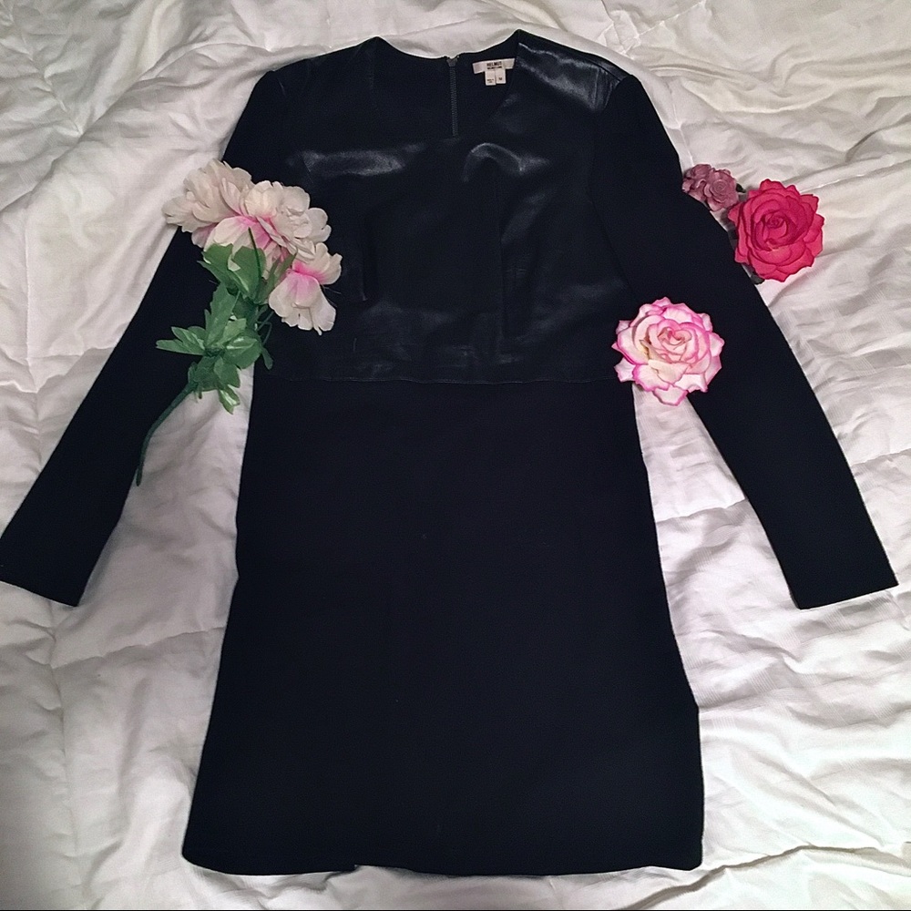 Helmut Lang Leather Black Dress